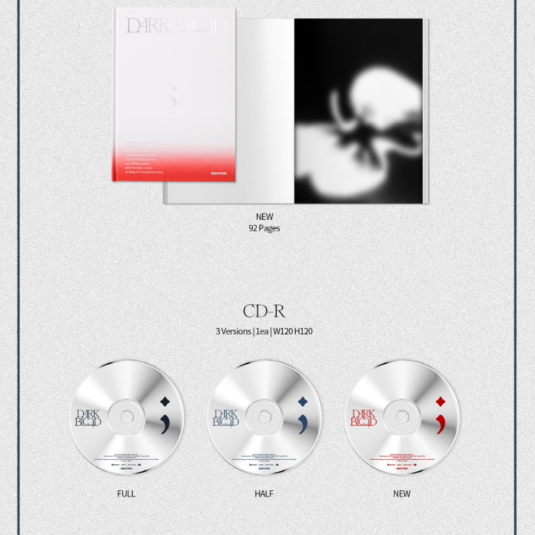 K-POP ENHYPEN - DARK BLOOD ALBUM (3 VERSIONS)