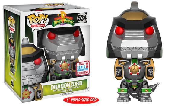 Funko Pop! Mighty Morphin Power Rangers - Dragonzord 534 Funko 2017 Fall Convention Exclusive 6-Inch Figure (slight box ware)