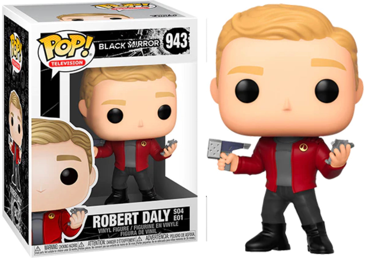 Funko Pop! Black Mirror Robert Daly S04 E01 943 + Free Protector (VAULTED)