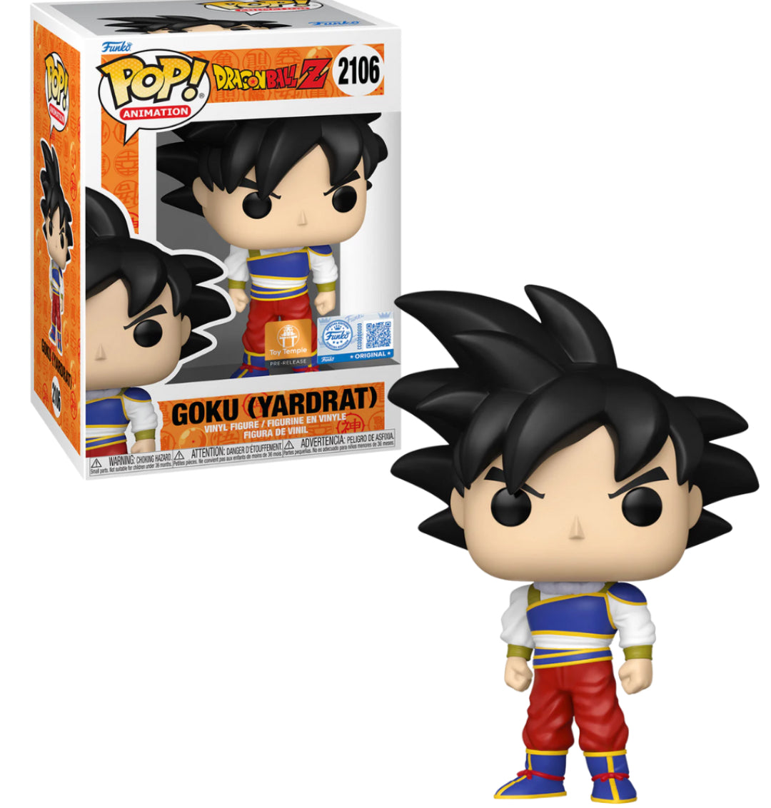Funko Pop! Dragon Ball Z - Goku (Yardrat) 2106 Toy Temple Pre-Release Funko Special Edition Figure + Pop Protector