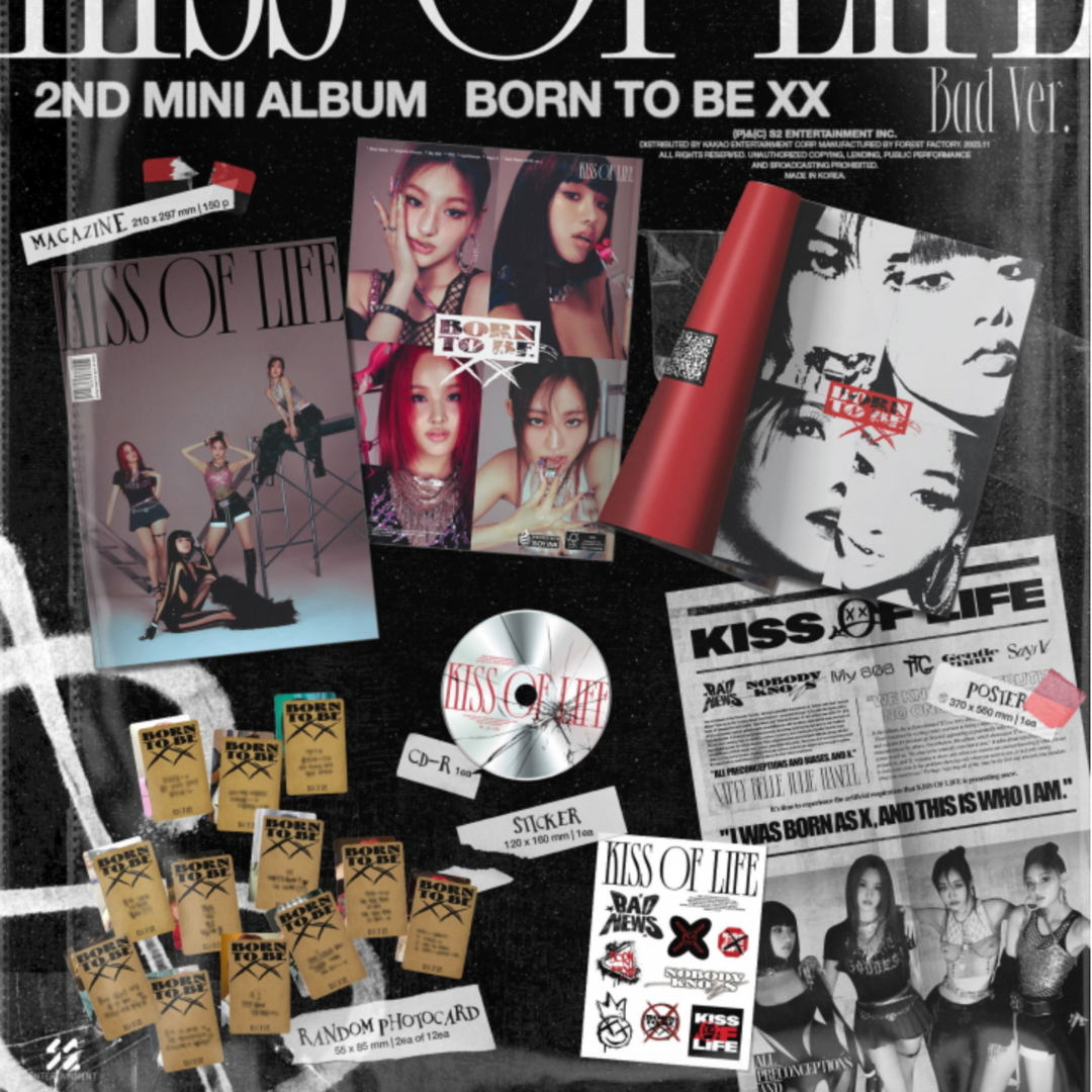 K-pop Kiss Of Life - 2nd Mini Album Born To Be XX - BAD Ver.