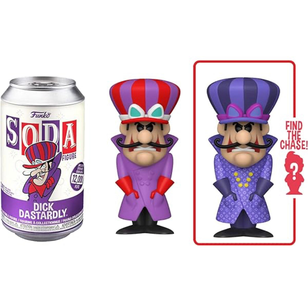 Wacky Races Dick Dastardly Sealed Limited Edition Funko Soda Pop Figure - Chance of CHASE!