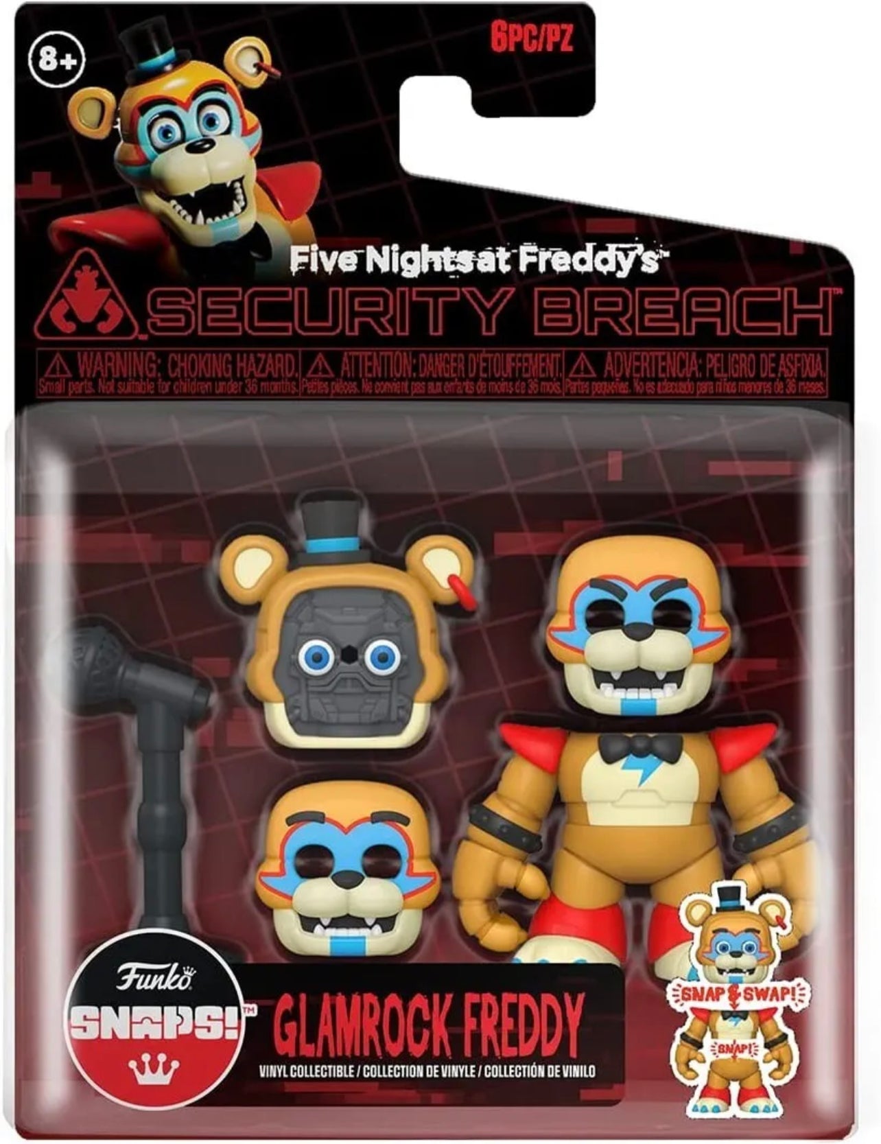 Funko Snaps Five Nights at Freddy s FNAF Glamrock Freddy Action