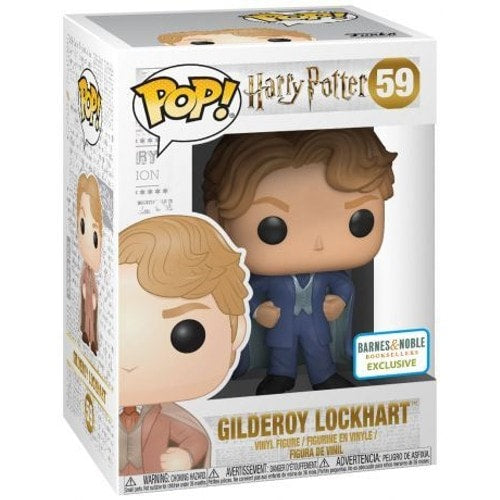 Funko Pop! Harry Potter Gilderoy Lockhart 59 (Blue) Barnes & Noble Booksellers Exclusive + Free Protector (VAULTED)