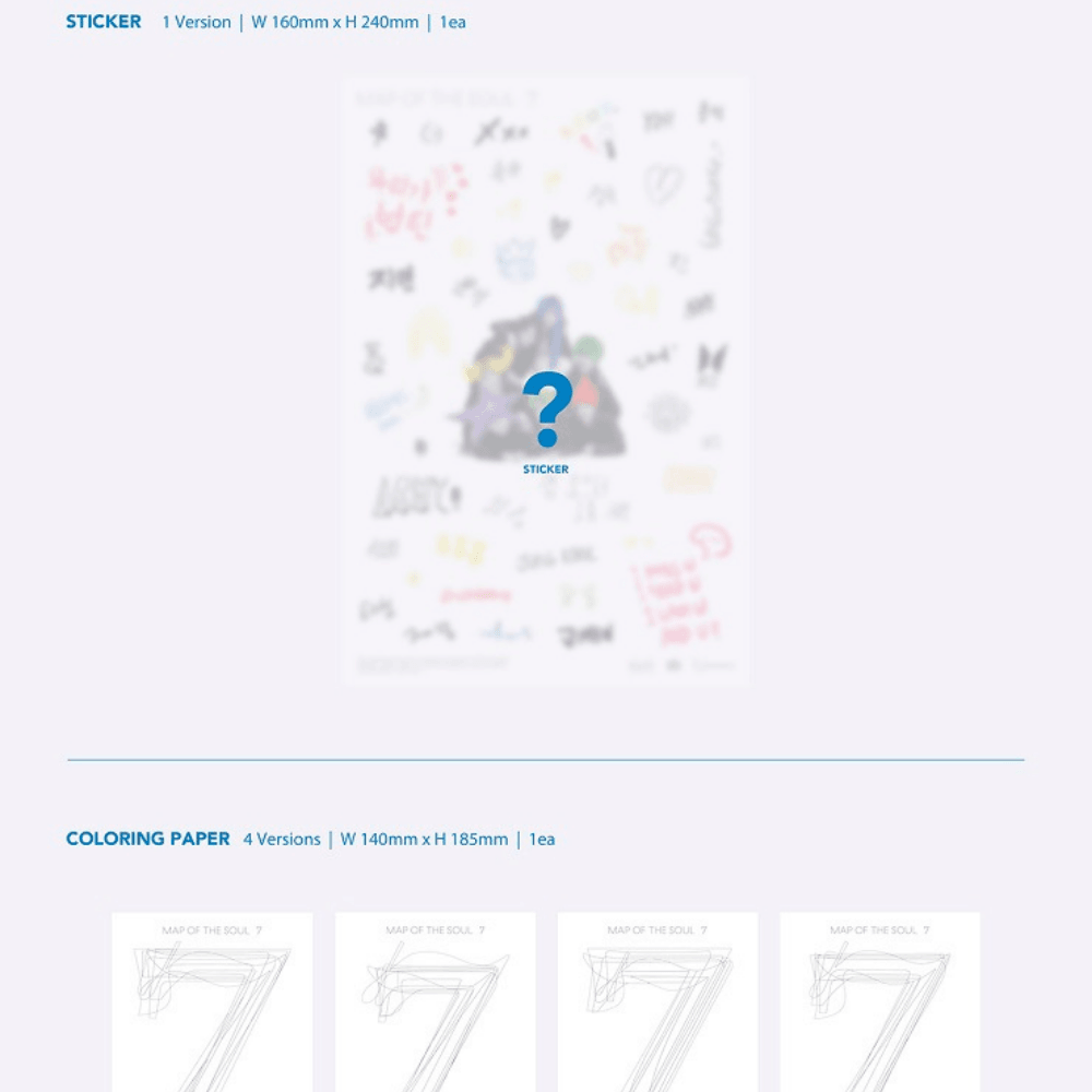 K-POP BTS - MAP OF THE SOUL: 7 ALBUM (4 VERSIONS)