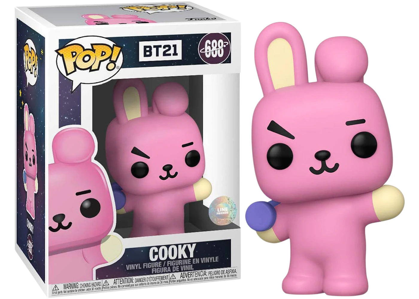 Funko Pop! K-pop Line Friends BTS BT21 Cooky 688 (VAULTED) + Pop Protector