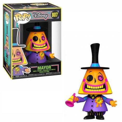 Funko Pop! Disney Tim Burton’s The Nightmare Before Christmas Blacklight Mayor 807 + Free Protector