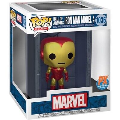 1036 Marvel Iron Man Hall of Armor Iron Man Model 4 Deluxe Funko Pop! Vinyl Figure PX