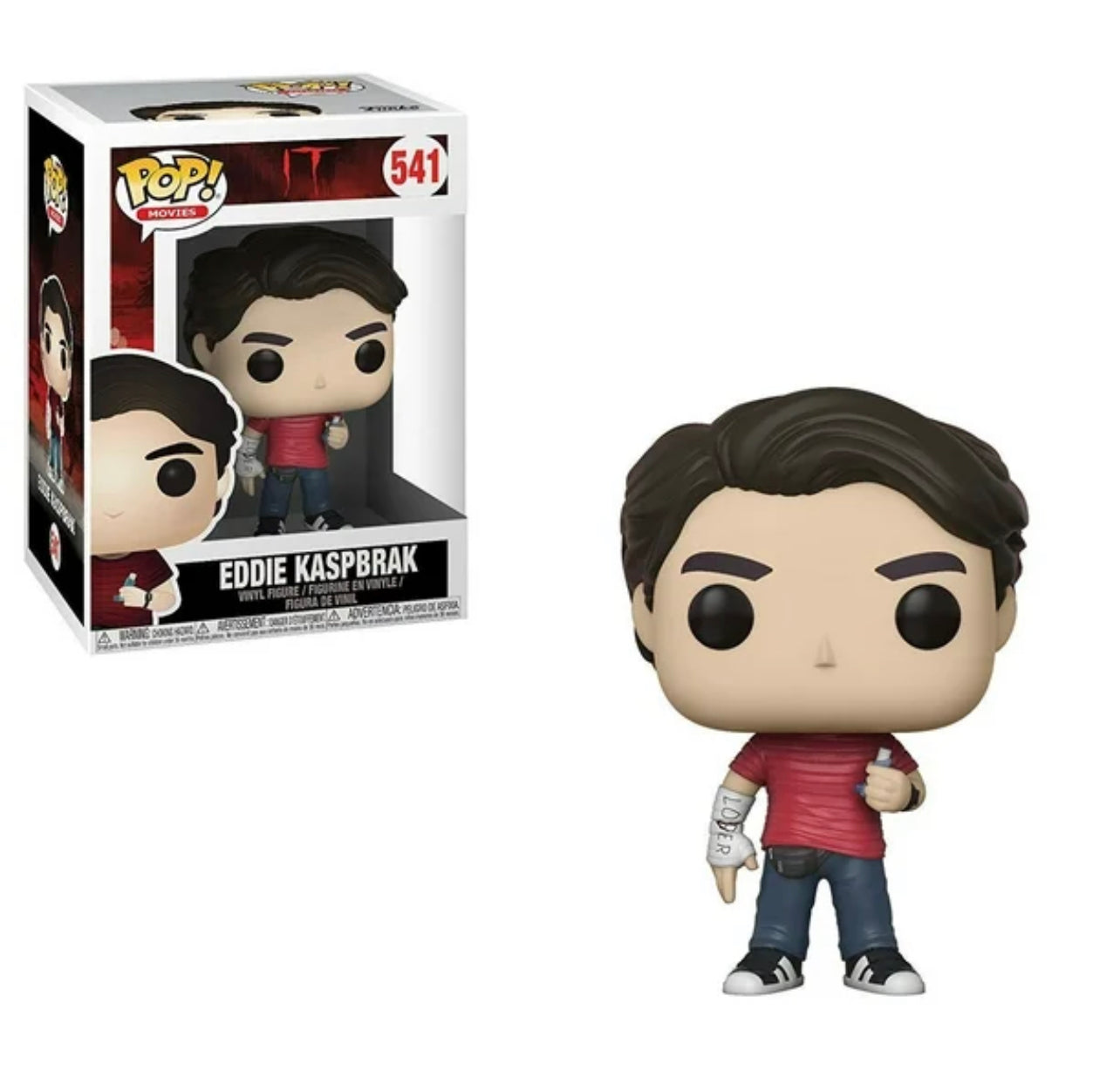 Funko Pop! IT Eddie Kaspbrak 541 + Free Protector (VAULTED) (slight box ware)