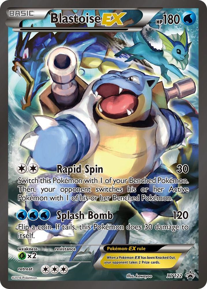 Pokemon TCG! Blastoise EX - XY122 - XY Promos (PR) (LP/MP)
