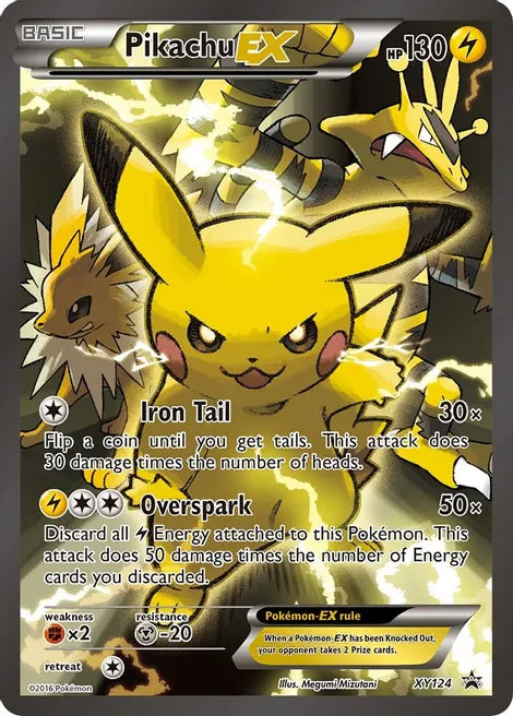 POKEMON TCG! Pikachu EX - XY124 - XY Promos (PR) (MP)
