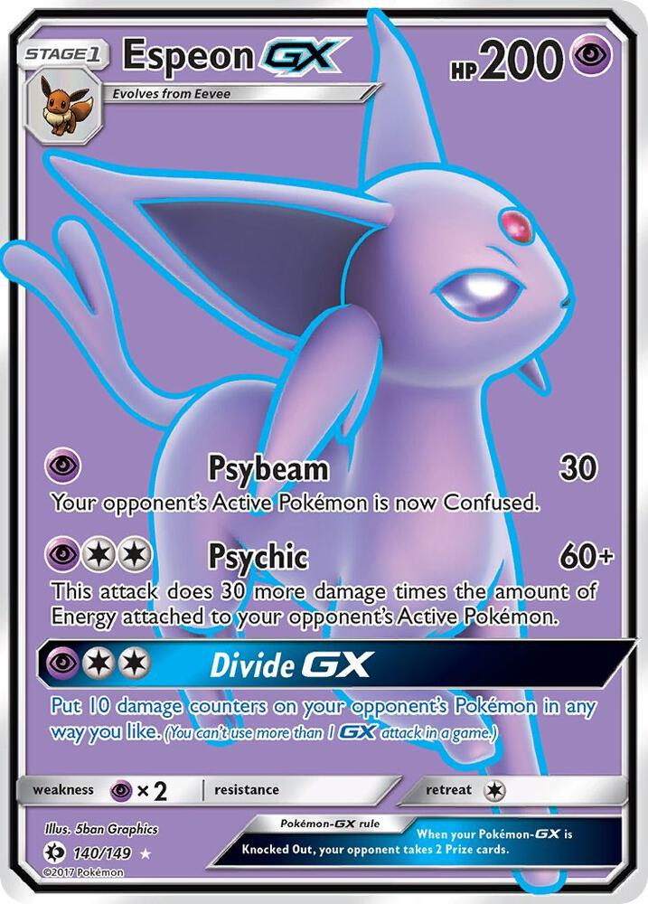 Pokemon TCG! Espeon GX (Full Art) - SM Base Set (SM01)
