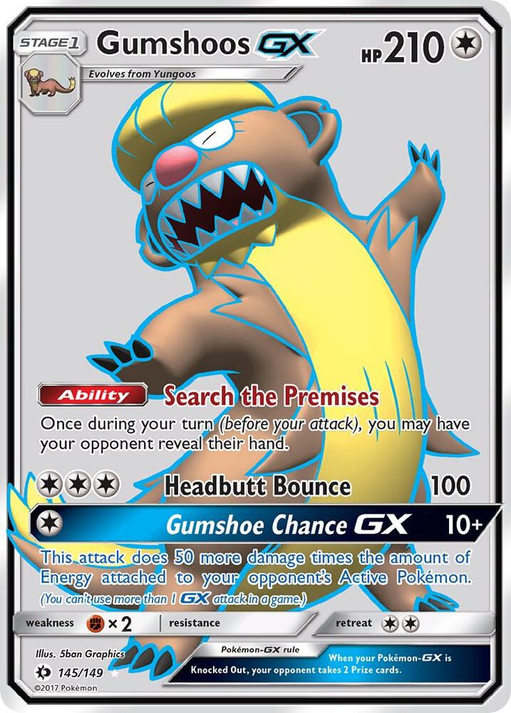 Pokemon TCG! Gumshoos GX (Full Art) - SM Base Set (SM01)