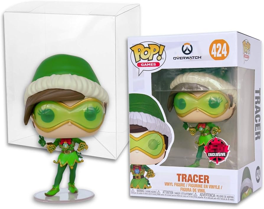 Funko POP! Games: Overwatch #424 - Tracer (Elf) EB Exclusive + Protector