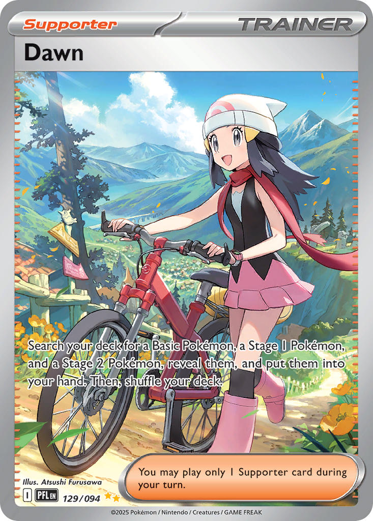 Pokemon TCG! Dawn 2025 Phantasmal Flames #129/094 Special Illustration Rare Near Mint