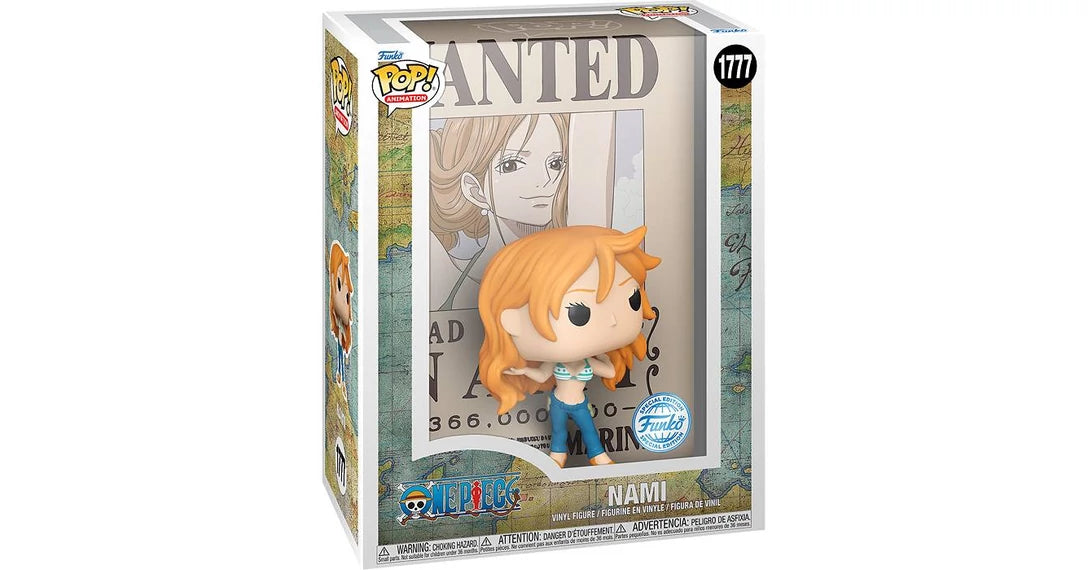 Funko Pop! One Piece Wanted Poster Nami 1777 Cover Funko Special Edition Figure