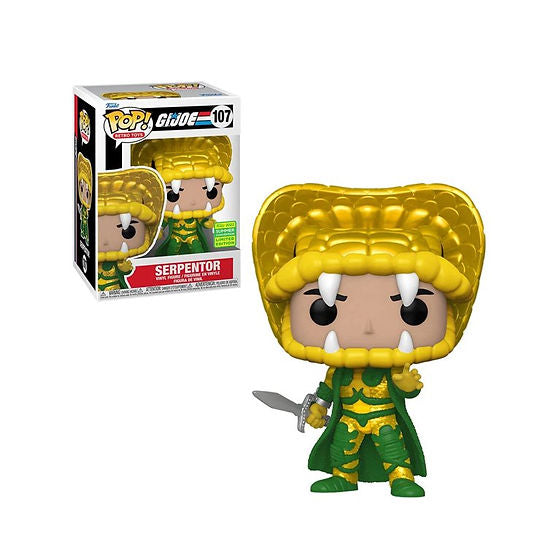 Funko Pop! G.I. Joe Serpentor 107 Funko 2022 Summer Convention Exclusive + Free Protector