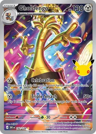 Pokemon TCG! Gholdengo 2026 30th Celebration #142/128