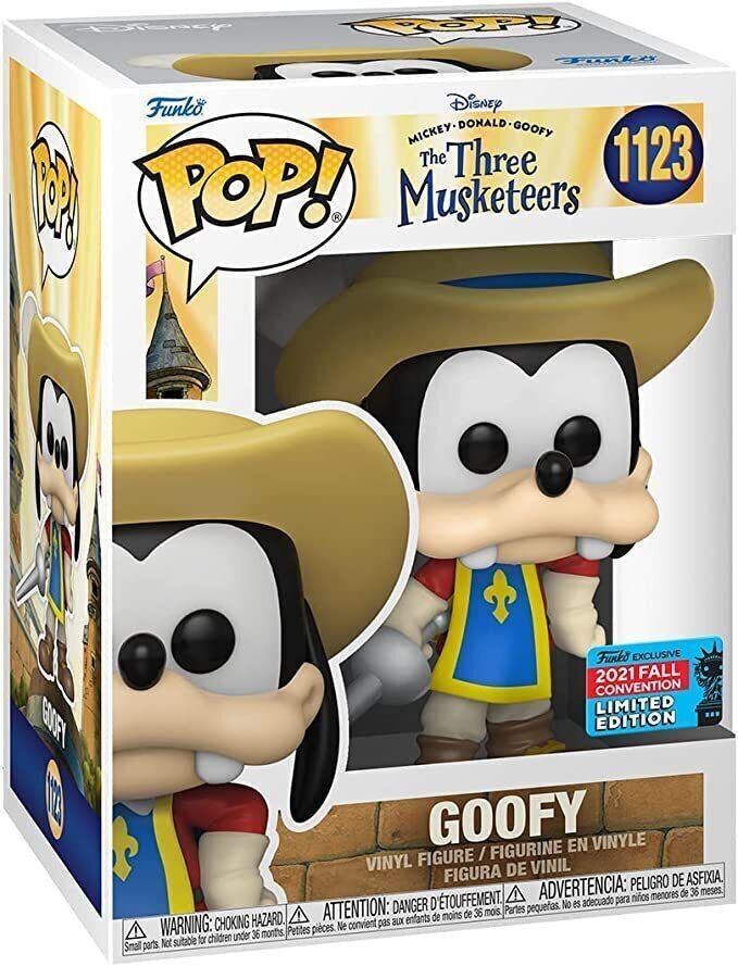 Funko Pop! Disney Mickey Donald Goofy The Three Musketeers - Goofy 1123 2021 Fall Convention Limited Edition + Free Protector
