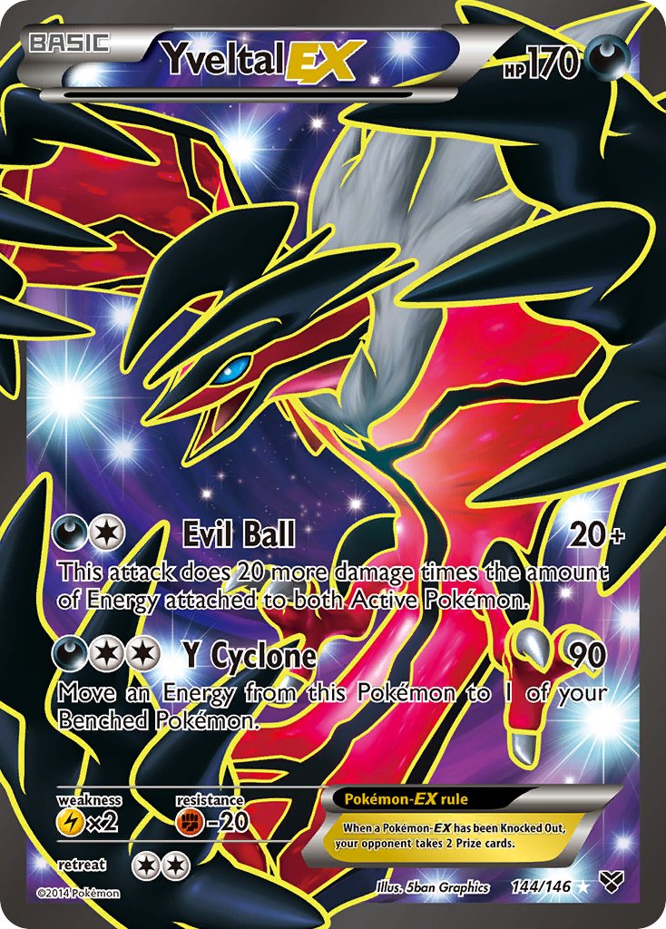 Pokemon TCG! Yveltal EX 2014 Xy #144/146 Ultra Rare