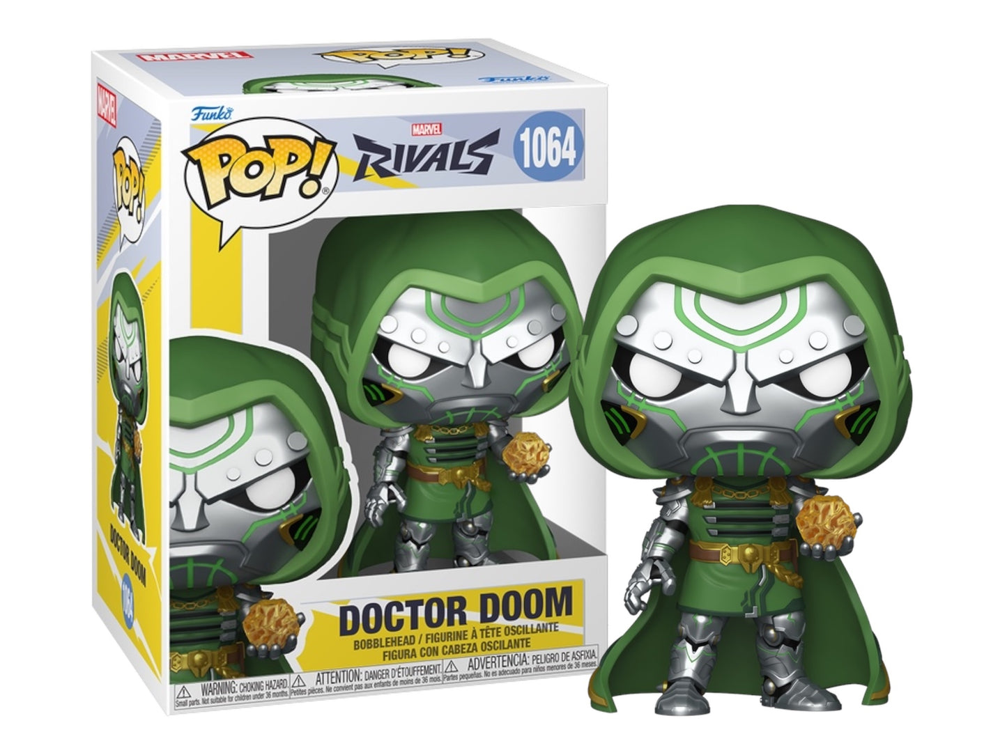 Funko Pop! Marvel Rivals - Doctor Doom 1064 Figure + Pop Protector