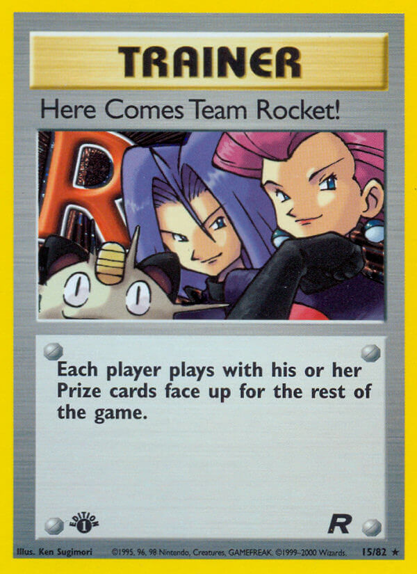Pokemon TCG! Here Comes Team Rocket! 2000 Team Rocket 1st Edition #15/82 Holo