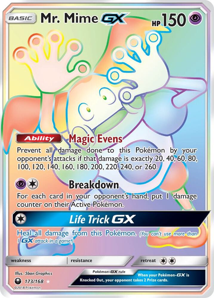 Pokemon TCG! Mr. Mime GX (Secret) - SM - Celestial Storm (CES)