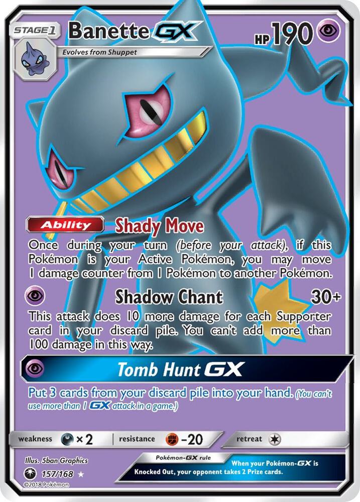 Pokemon TCG! Banette GX (Full Art) - SM - Celestial Storm (CES)