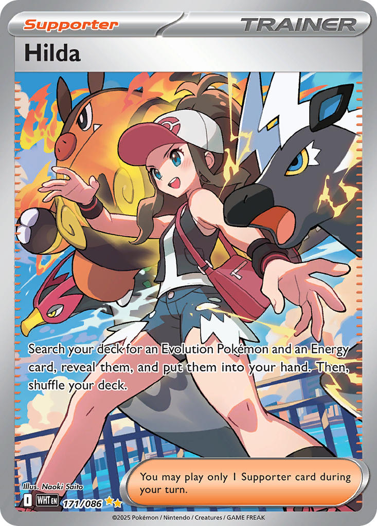 Pokemon TCG! Hilda 2025 White Flare #171/086 Special Illustration Rare