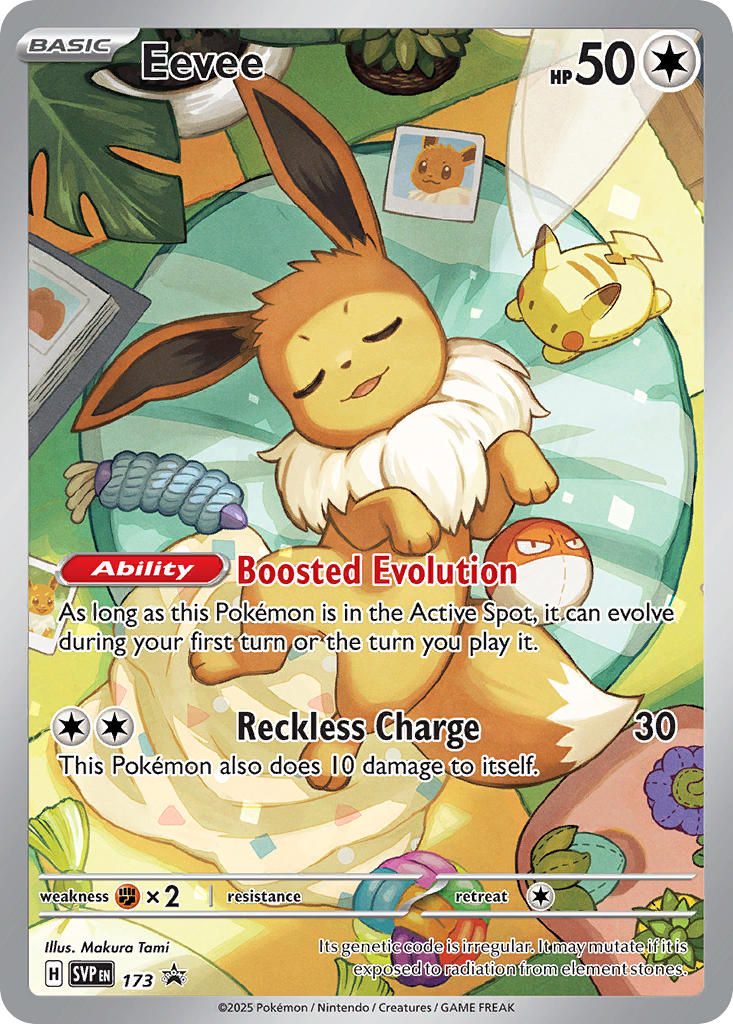 Pokemon TCG! Eevee 2025 SVP Black Star Promo #173