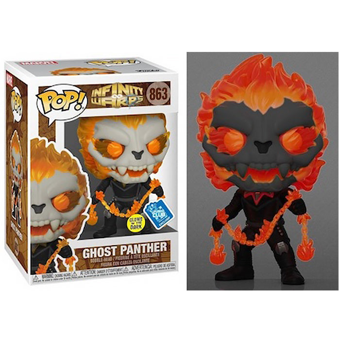 Funko POP! Infinity Warps #863 - Ghost Panther GITD Funko Insider Club 863 Figure + PROTECTOR!