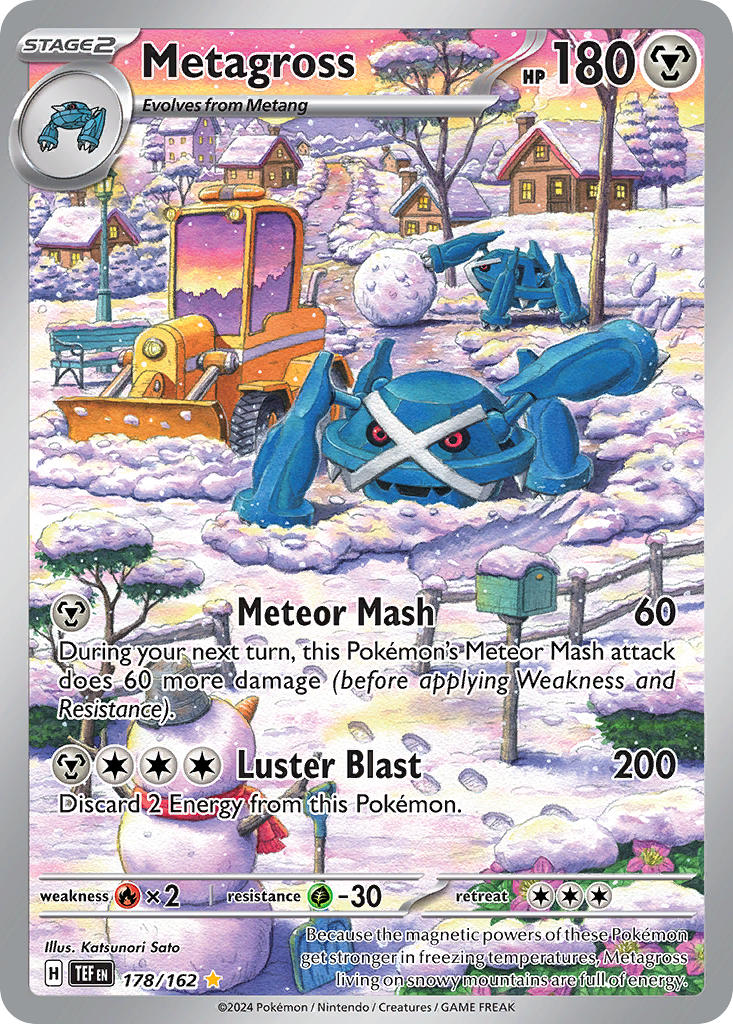 Pokemon TCG! Metagross 2024 Temporal Forces #178/162 Illustration Rare Near Mint