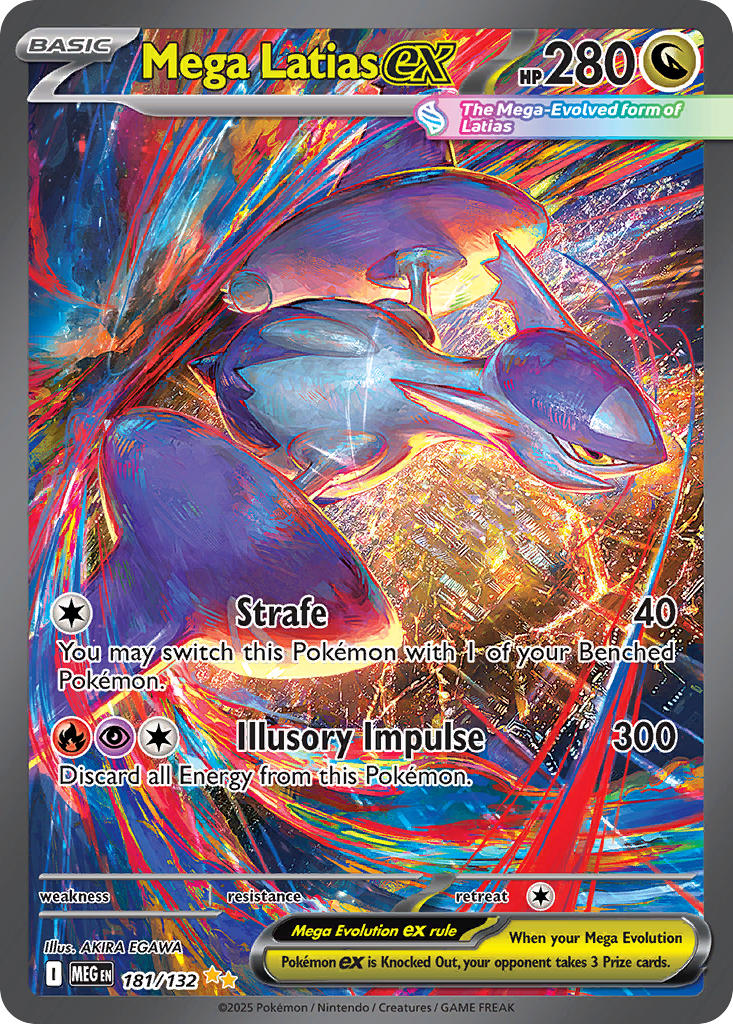Pokemon TCG! Mega Latias ex 2025 Mega Evolution #181/132 Special Illustration Rare