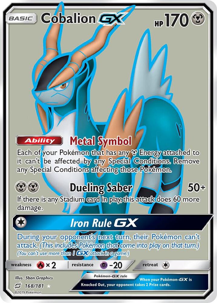 Pokemon TCG! Cobalion GX (Full Art) - SM - Team Up (SM9)