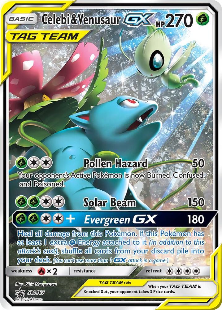 Pokemon TCG! Celebi & Venusaur GX - SM167 - SM Promos (SMP)