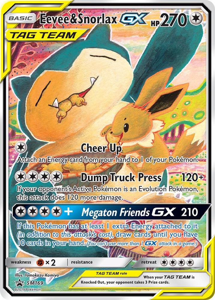 Pokemon TCG! Eevee & Snorlax GX - SM169 - SM Promos (SMP)