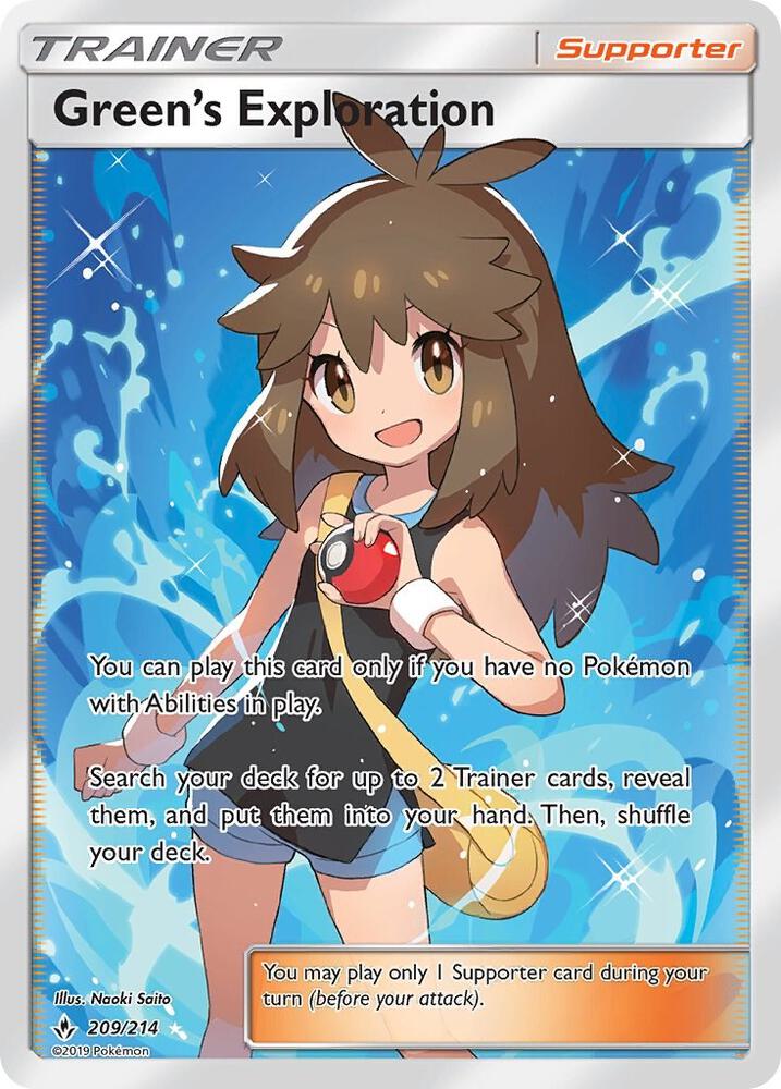 Pokemon TCG! Green's Exploration (Full Art) - SM - Unbroken Bonds (SM10)