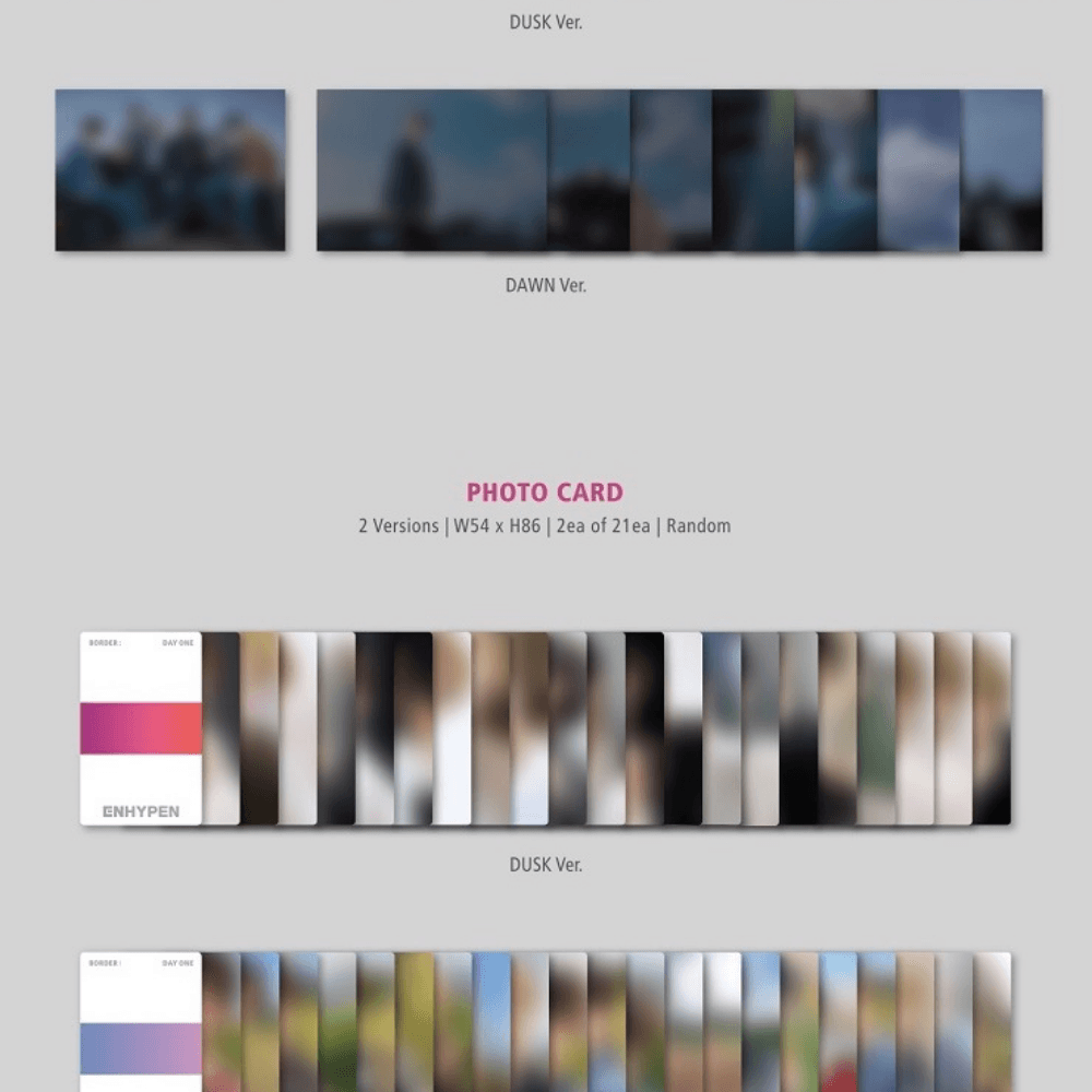 K-POP ENHYPEN - BORDER : DAY ONE ALBUM (2VERSIONS)