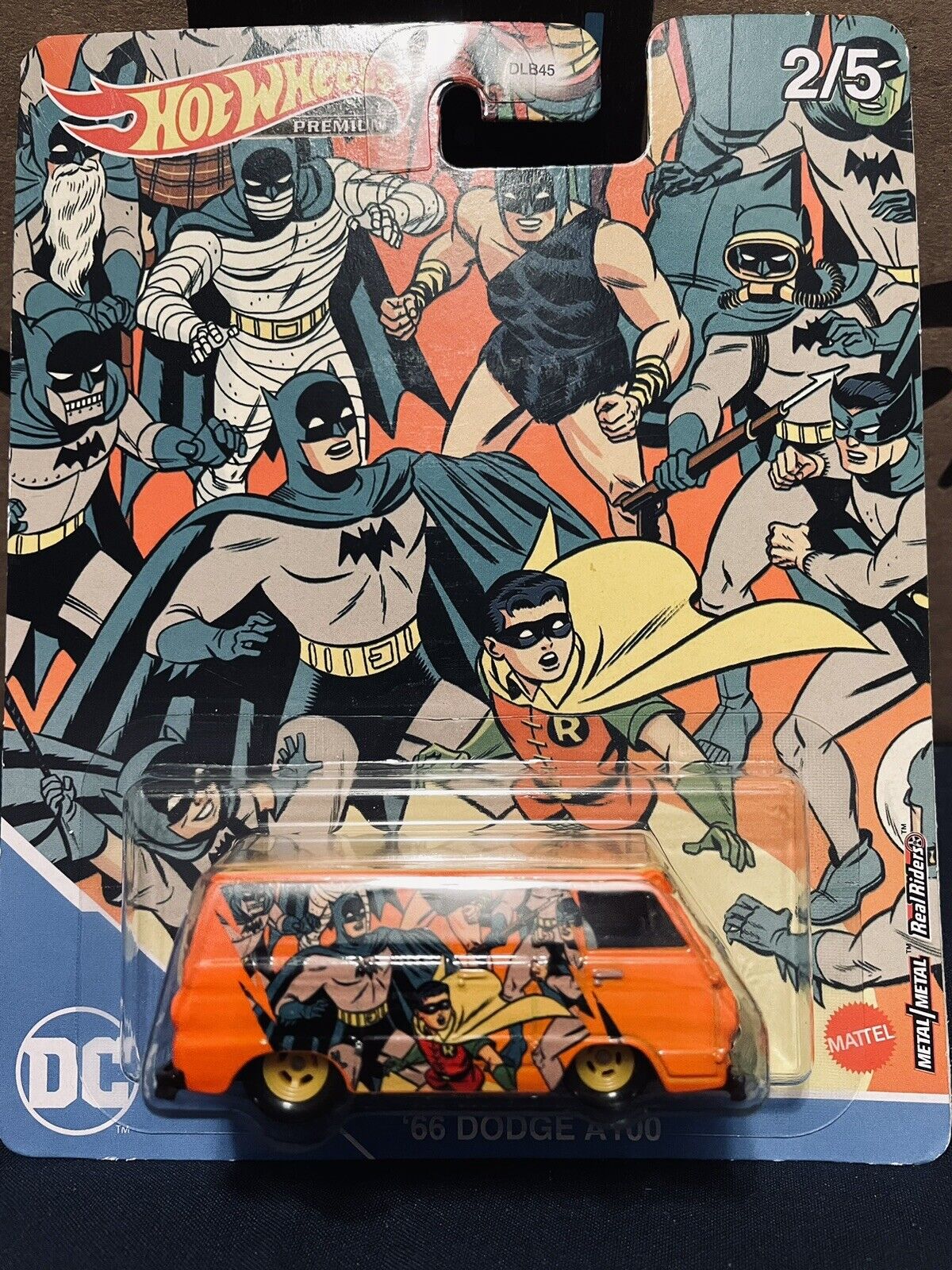 Hot Wheels Premium Pop Culture DC Batman '66 Dodge A100 2/5,Real Riders,2022