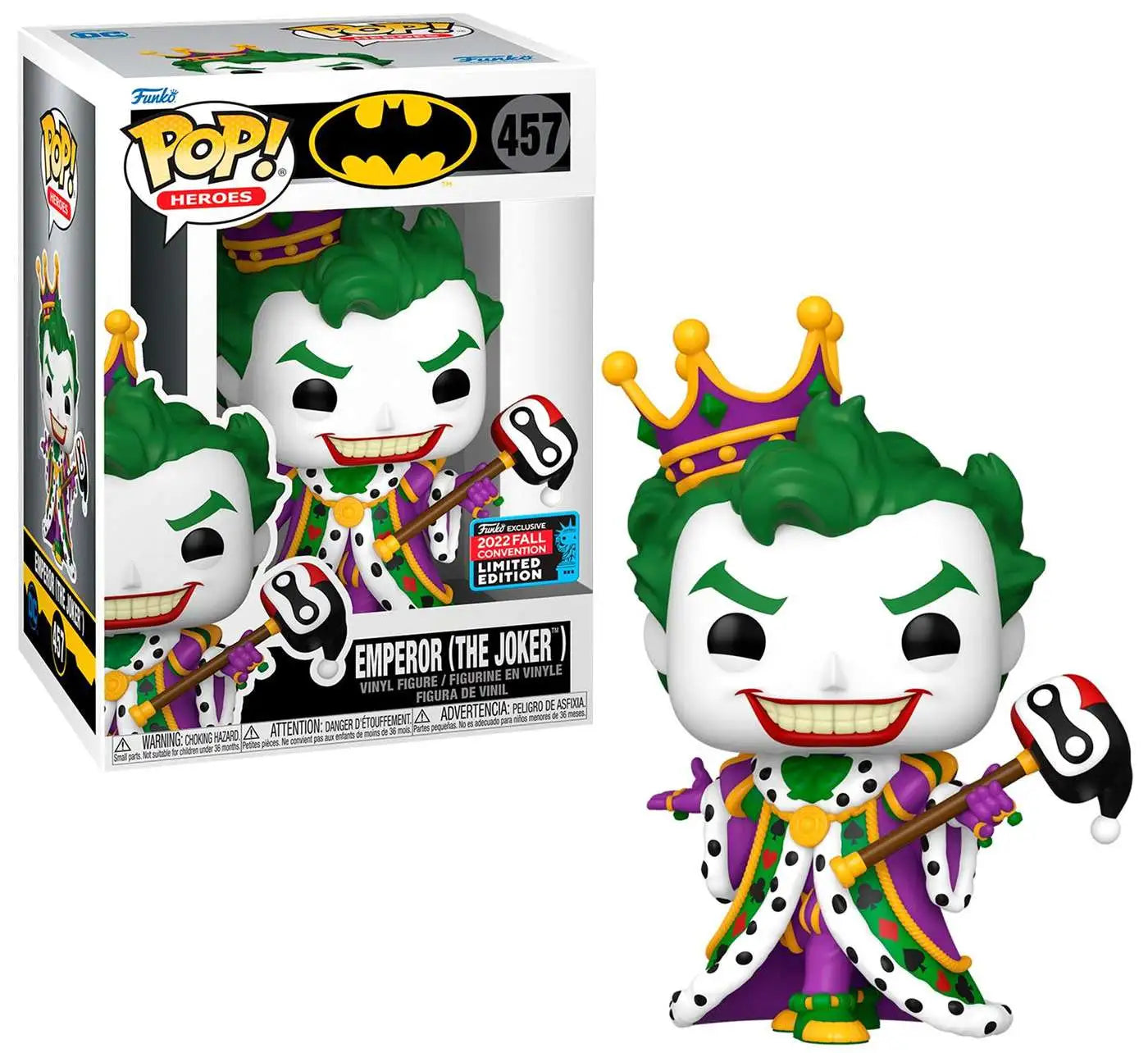 Funko Pop! DC Batman - Emperor (The Joker) 457 Funko 2022 Fall Convention Exclusive + Free Protector