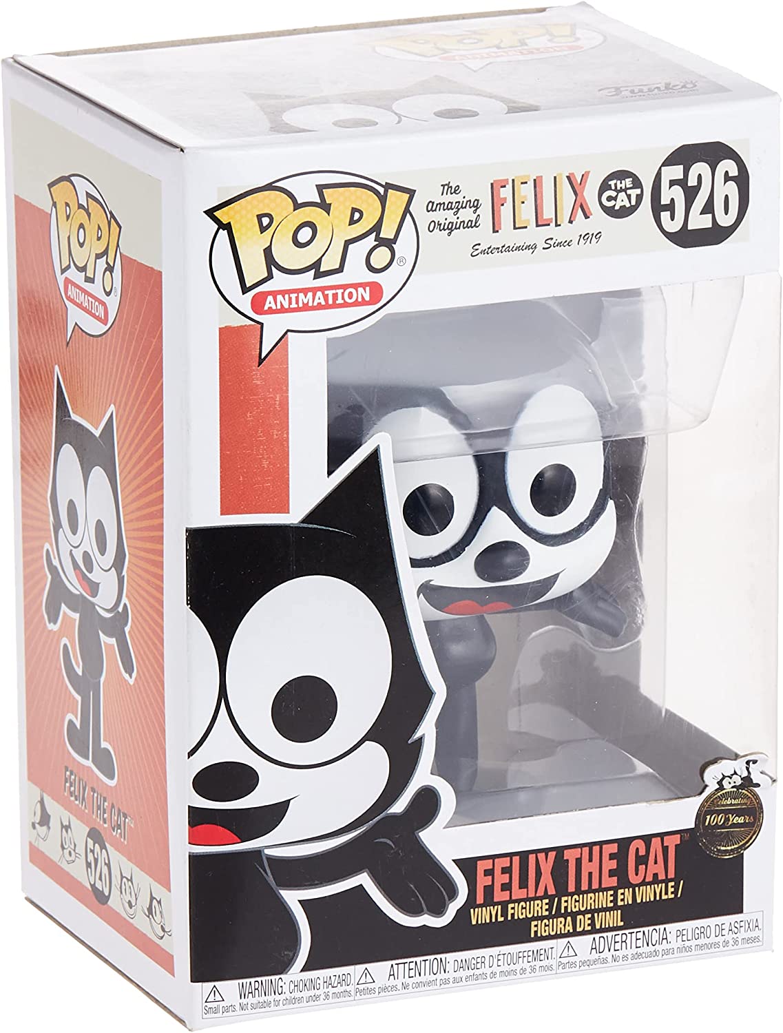 Funko Pop! 100th Anniversary - The Amazing Original Felix The Cat 526 Figure + Pop Protector