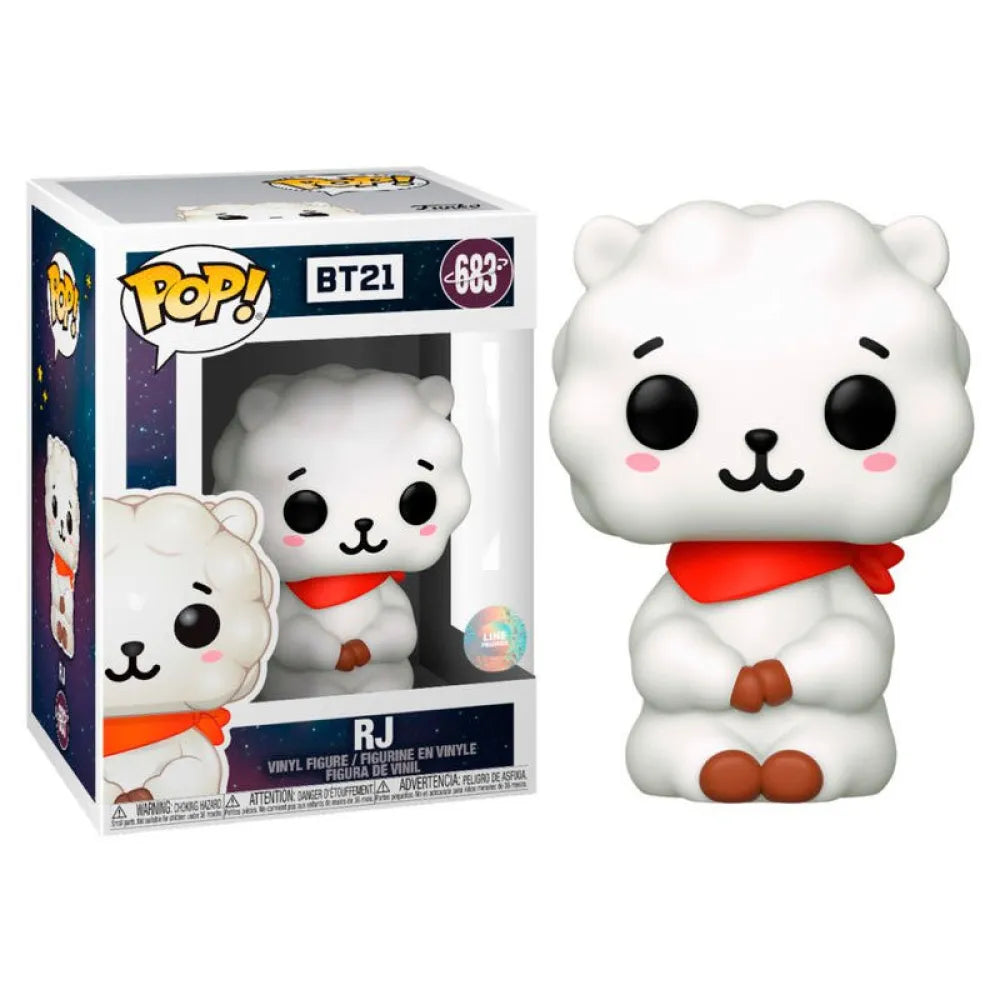 Funko Pop! K-pop Line Friends BTS BT21 RJ 683 (VAULTED) + Pop Protector