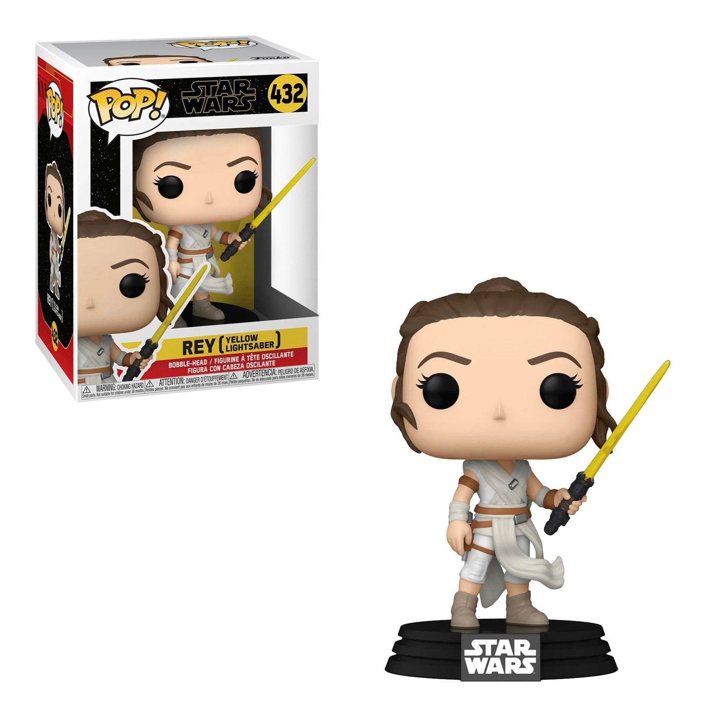 Funko Pop! Star Wars : Rey (Yellow Lightsaber) 432 + Pop Protector