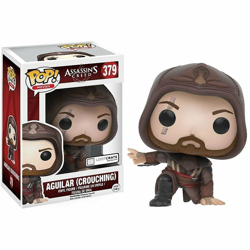 Funko POP! Movies: Assassin’s Creed #379 - Aguilar de Nerha Crouching Lootcrate Exclusive (VAULTED) + Protector