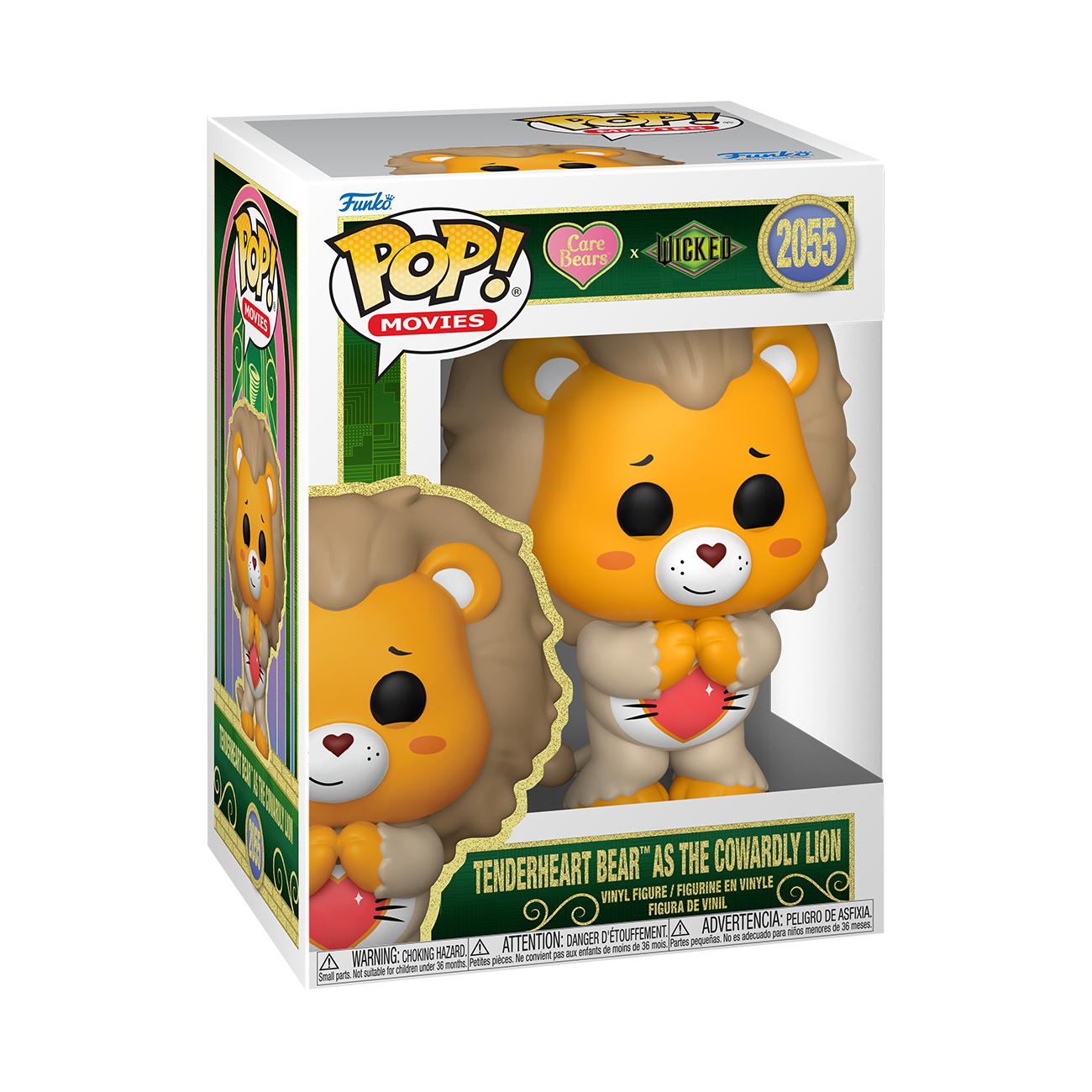 Funko Pop! Care Bears x Wicked - Tenderheart Bear as the Cowardly Lion 2055 Figure + Pop Protector