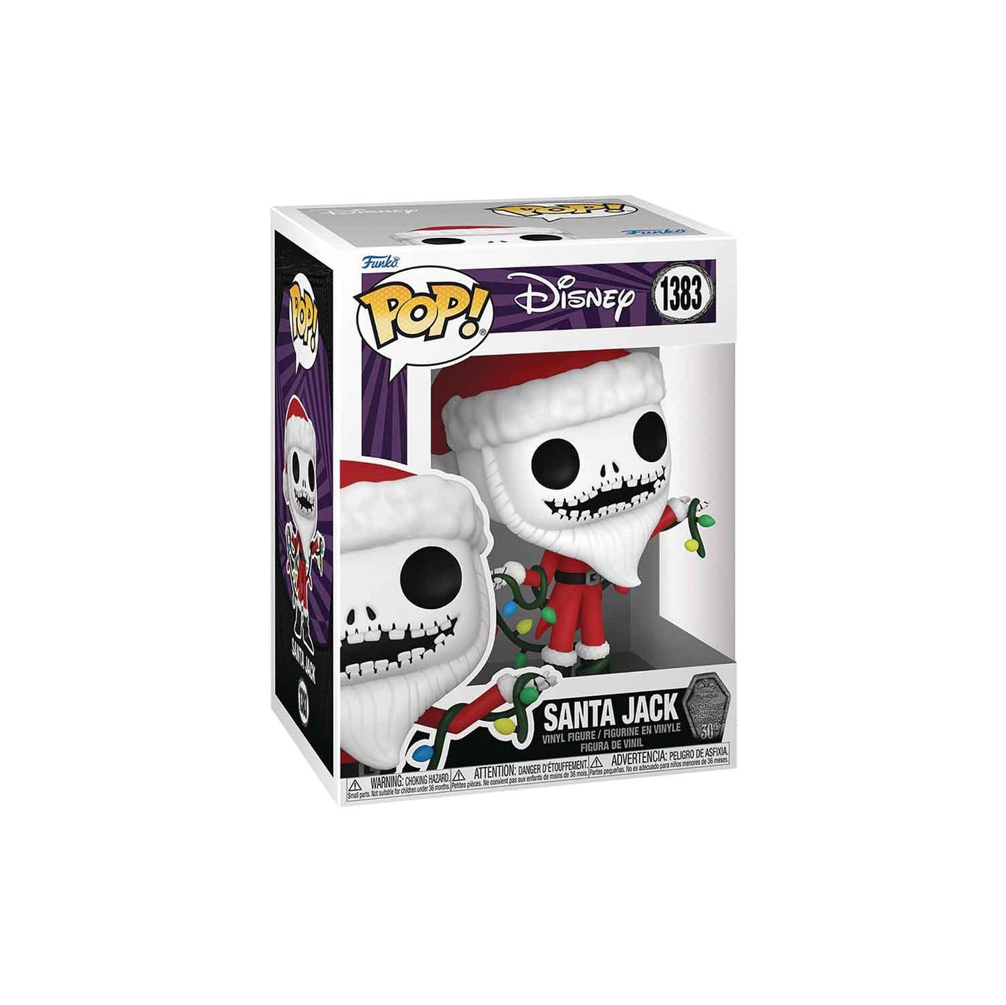 Funko Pop! Disney Tim Burton’s The Nightmare Before Christmas Santa Jack Skellington 1383 + Free Protector