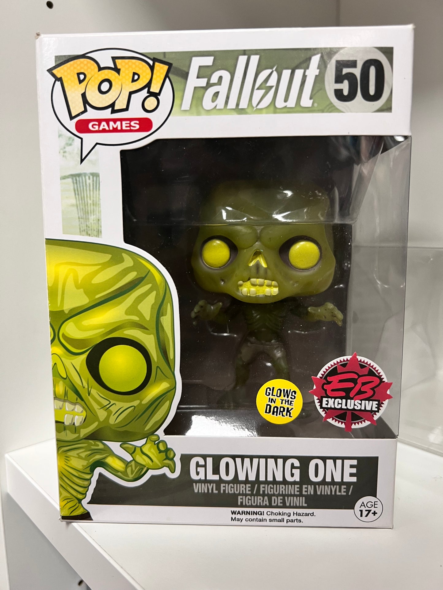 Funko Pop! Fallout : Glowing One (Ghoul) 50 Glows in the Dark EB Exclusive (VAULTED) + Pop Protector