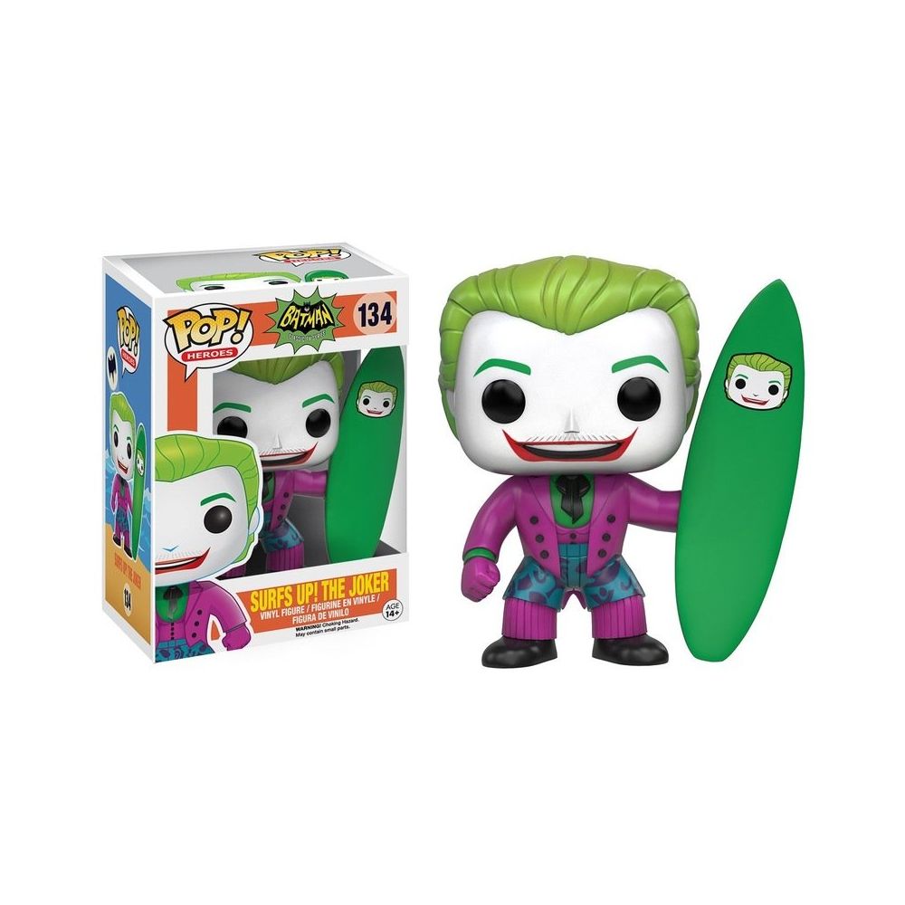 Funko Pop! Batman Classic TV Series : Surf’s Up! The Joker 134 + Pop Protector
