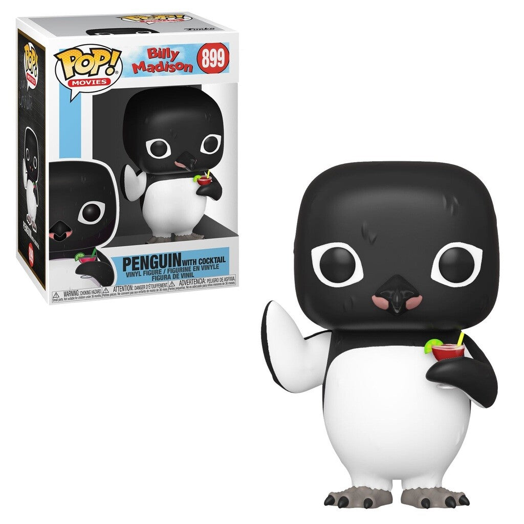 Funko Pop! Billy Madison : Penguin with Cocktail 899 (slight box ware) + Pop Protector