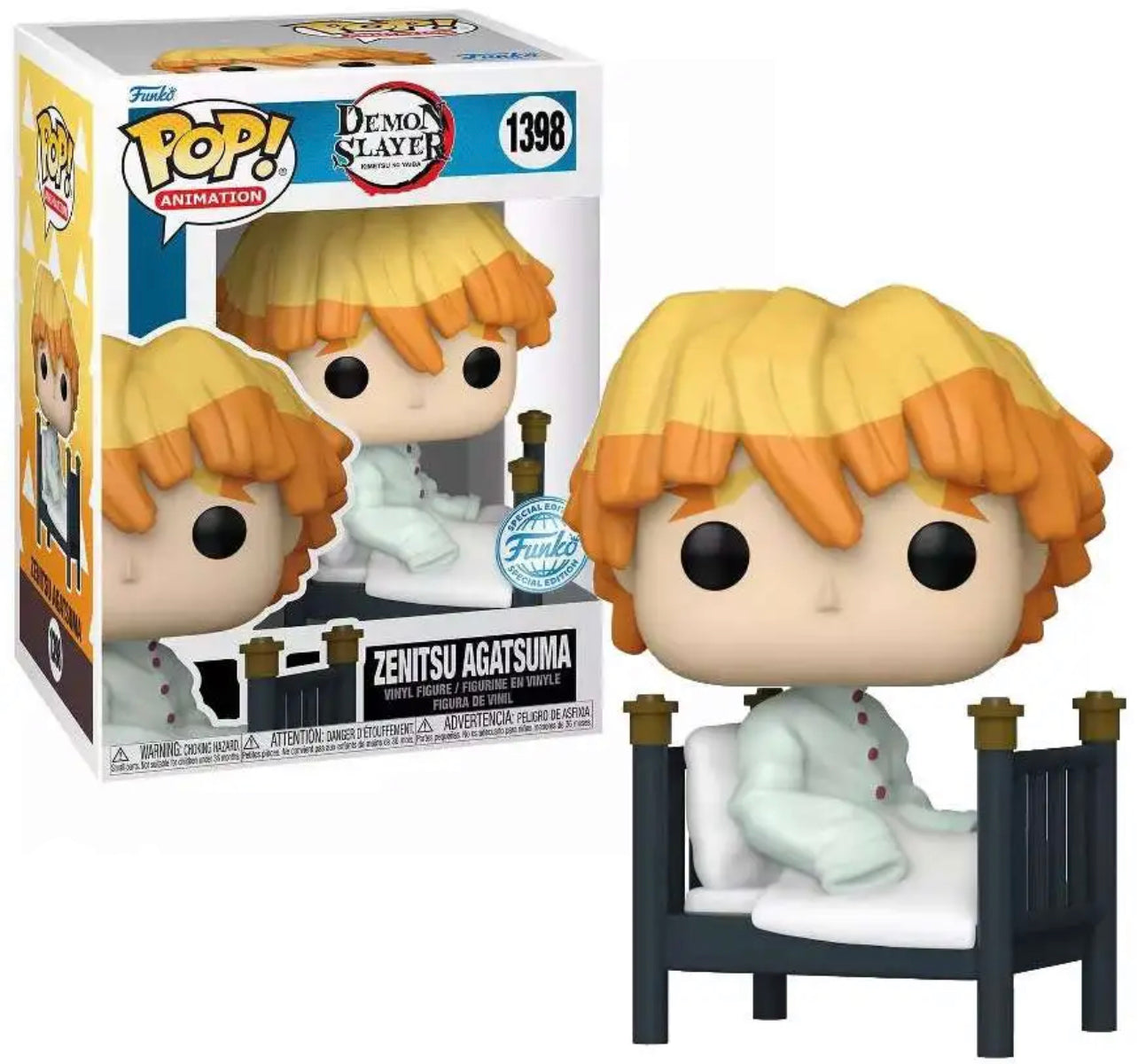 Funko Pop! Demon Slayer Zenitsu Agatsuma 1398 Funko Special Edition + Free Protector
